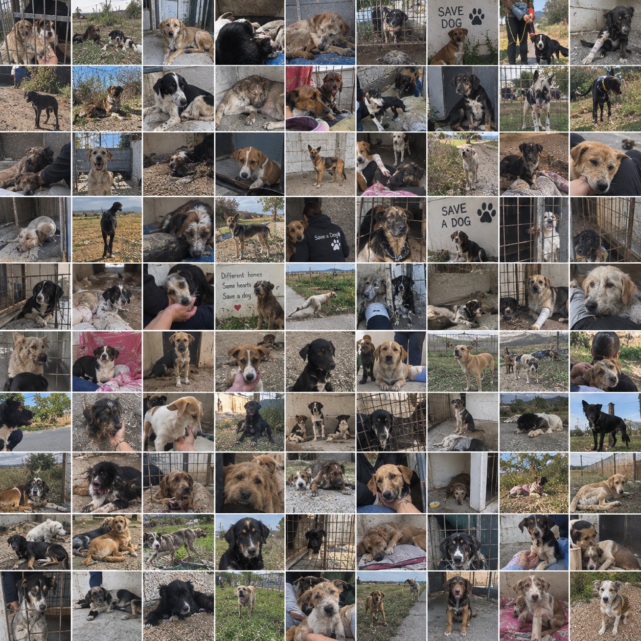 Archive of rescued street dogs documented by Save A Dog, June to August 2026